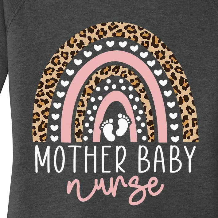 Mother Baby Nurse Postpartum Nurse Mom Baby Nursing Rainbow Women's Perfect Tri Tunic Long Sleeve Shirt