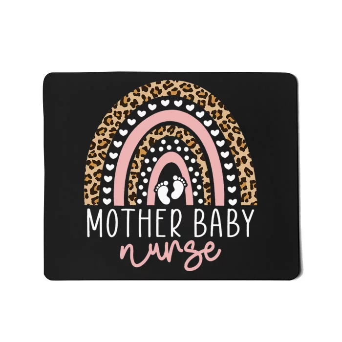 Mother Baby Nurse Postpartum Nurse Mom Baby Nursing Rainbow Mousepad