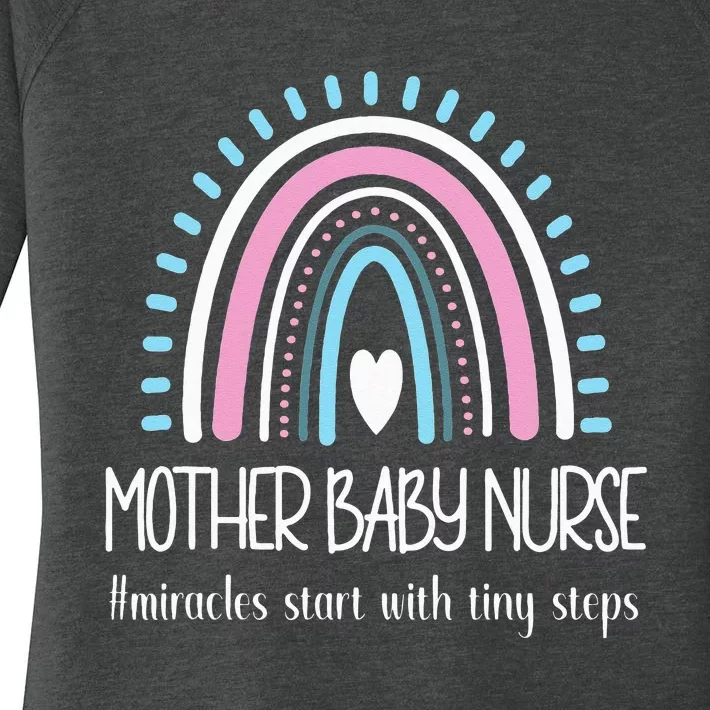 Mother Baby Nurse Appreciation Postpartum Nursing Student Women's Perfect Tri Tunic Long Sleeve Shirt