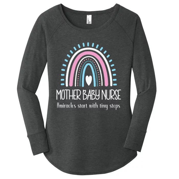 Mother Baby Nurse Appreciation Postpartum Nursing Student Women's Perfect Tri Tunic Long Sleeve Shirt