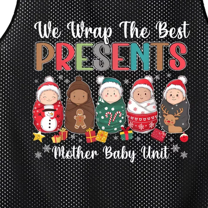 Mother Baby Nurse Christmas Mom Baby Nursing Groovy Mesh Reversible Basketball Jersey Tank