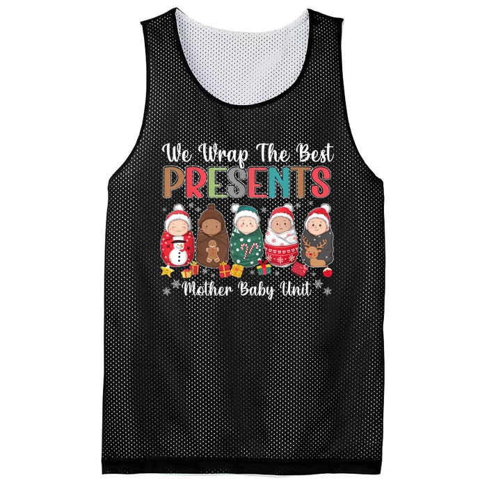 Mother Baby Nurse Christmas Mom Baby Nursing Groovy Mesh Reversible Basketball Jersey Tank