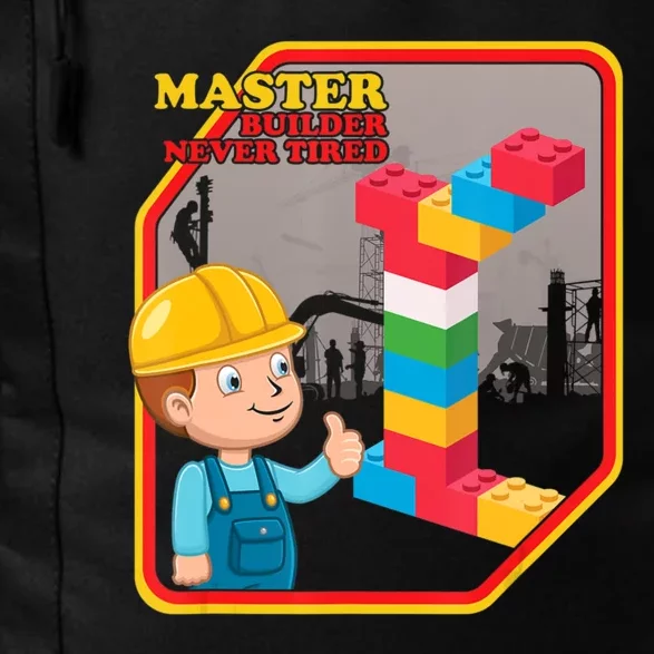 Master Builder Never Tired Construction Building Blocks Toy Daily Commute Backpack