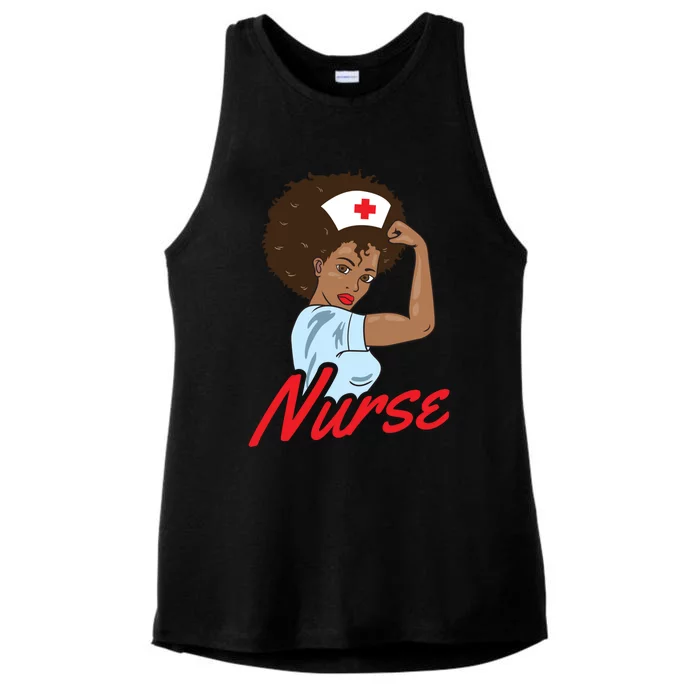 Melanin Black Nurse Clothing Gift African American Gift Ladies Tri-Blend Wicking Tank