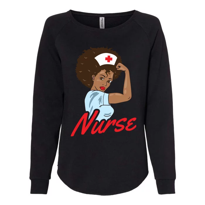 Melanin Black Nurse Clothing Gift African American Gift Womens California Wash Sweatshirt