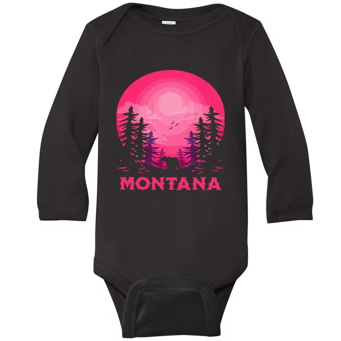 Montana Bear Nature Outdoors Baby Long Sleeve Bodysuit