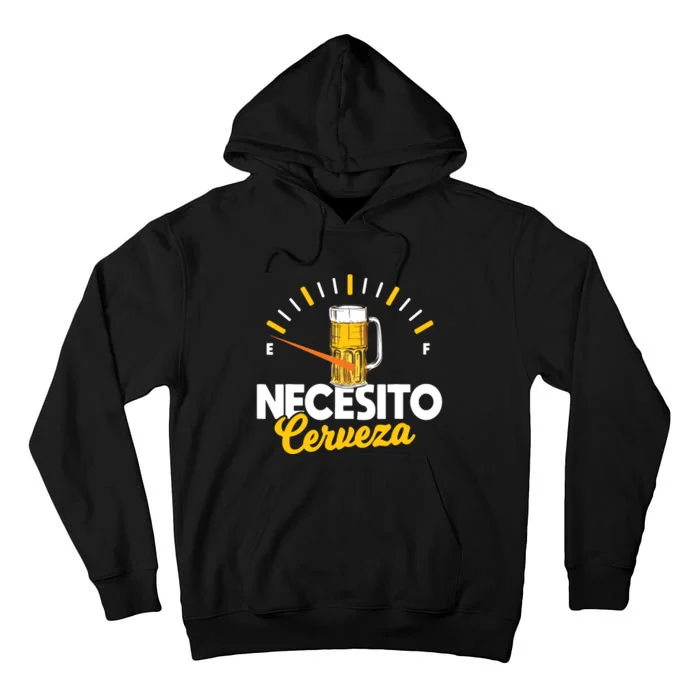 Mexican Beer Necesito Cerveza Cool Funny Sayings Tall Hoodie