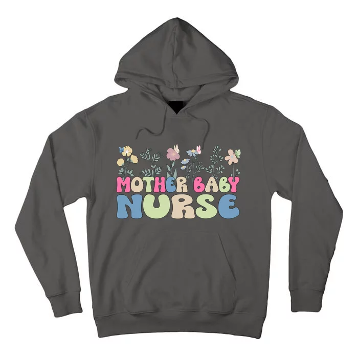 Mother Baby Nurse Flowers Postpartum Gift Tall Hoodie