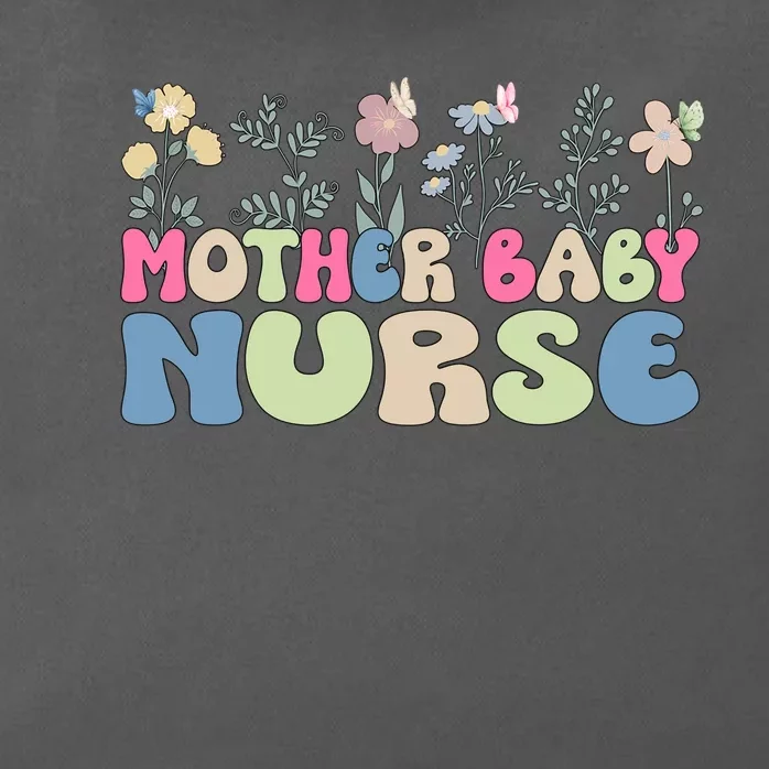 Mother Baby Nurse Flowers Postpartum Gift Zip Tote Bag