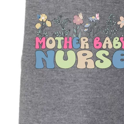 Mother Baby Nurse Flowers Postpartum Gift Doggie 3-End Fleece Hoodie