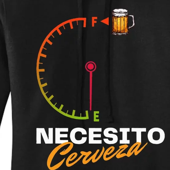 Mexican Beer Necesito Cerveza Cool Funny Sayings Beer Lover Women's Pullover Hoodie