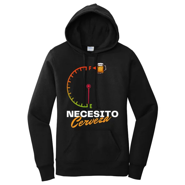 Mexican Beer Necesito Cerveza Cool Funny Sayings Beer Lover Women's Pullover Hoodie