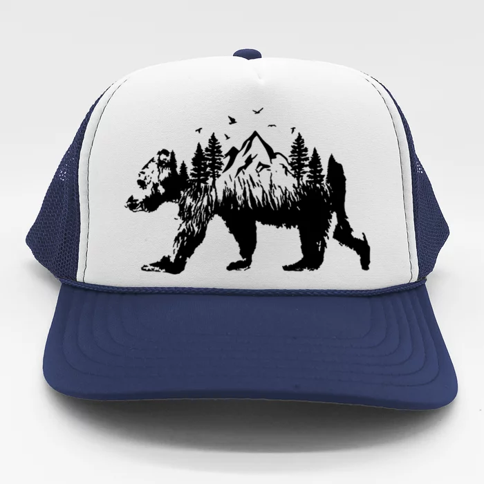 Mountain Bear Nature Trucker Hat