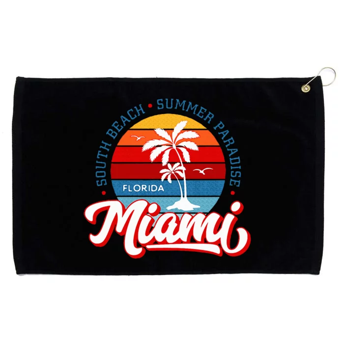 Miami Beach Novelty I Love Miami Miami Graphic Grommeted Golf Towel