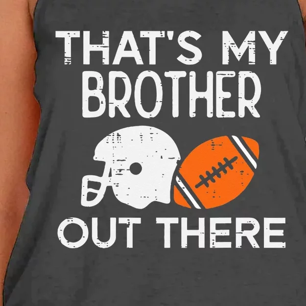 My Brother Out There American Football Family Match Sister Women's Knotted Racerback Tank