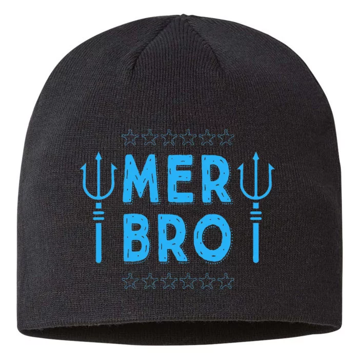 Merbro Brother Of A Mermaid Birthday Swimming 8 1/2in Sustainable Knit Beanie