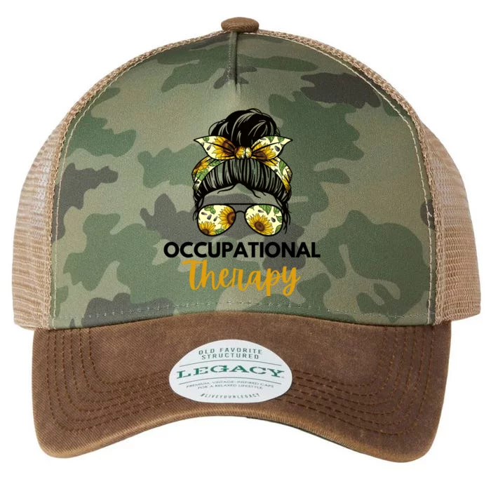 Messy Bun Occupational Therapy OT Therapist Assisstant Legacy Tie Dye Trucker Hat