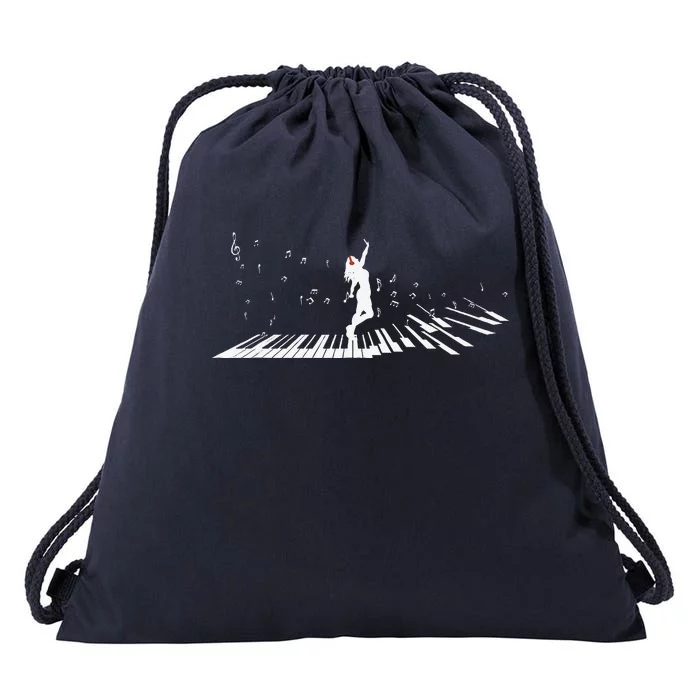 Musician Birthday Outfit Dancing Fashion I Love Music Drawstring Bag