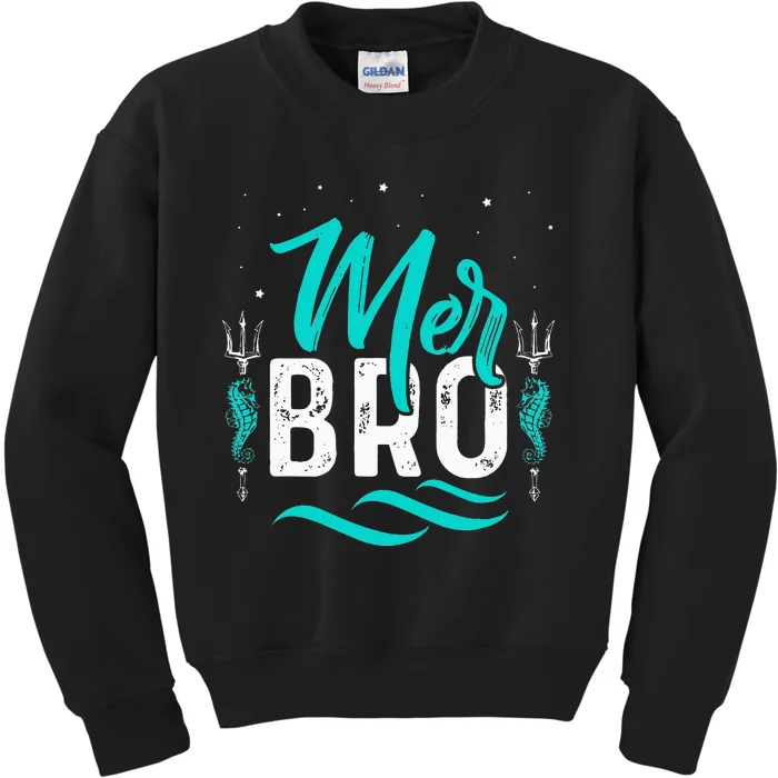 Merbro Brother of a Mermaid Merman Kids Sweatshirt