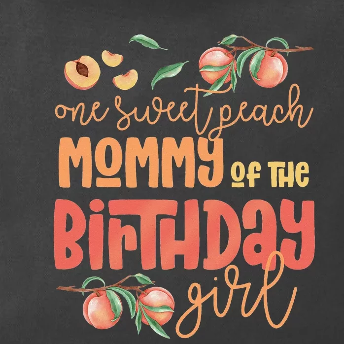 Mommy Birthday One Sweet Peach Peachy Birthday Party Zip Tote Bag