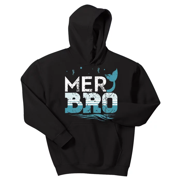 Merbro Brother of a Mermaid Merman Kids Hoodie