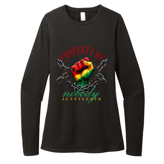 Melanin Black Property Of Nobody Junenth Freedom Cute Gift Womens CVC Long Sleeve Shirt