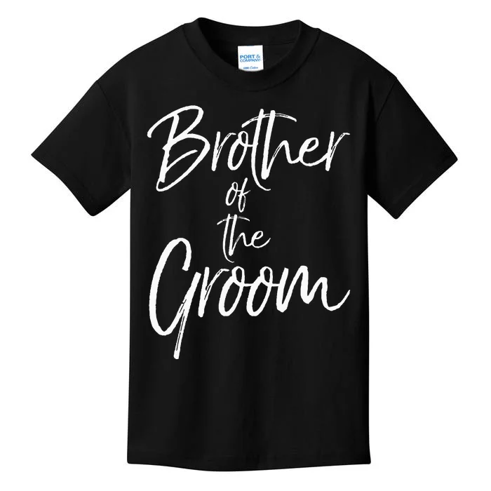 Matching Bridal Party Gifts For Family Brother Of The Groom Kids T-Shirt