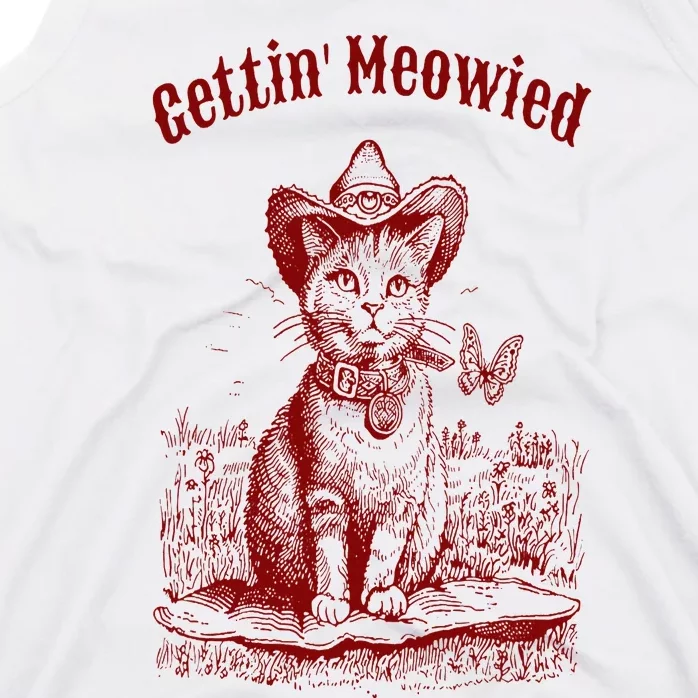 Meowdy Bachelorette Party Cowgirl Cowboy Cat Bridal Squad Tank Top