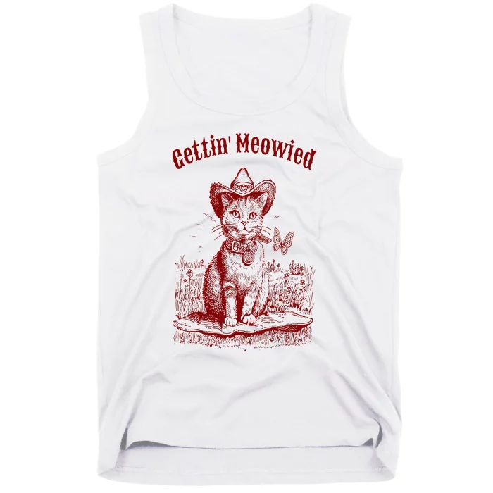 Meowdy Bachelorette Party Cowgirl Cowboy Cat Bridal Squad Tank Top