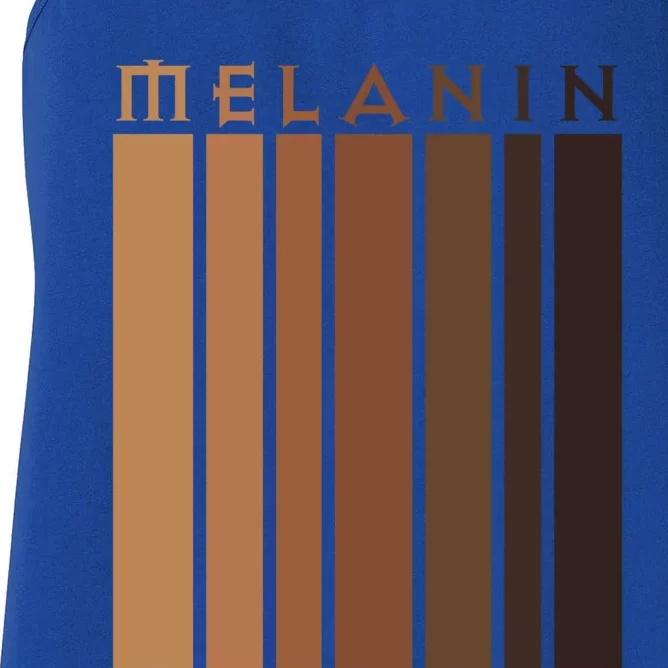 Melanin Black Pride African American Black History Month Gift Women's Racerback Tank