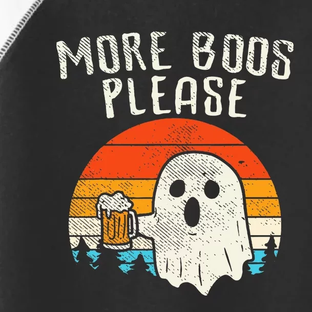 More Boos Please Ghost Beer Retro Halloween Drinking Toddler Fine Jersey T-Shirt