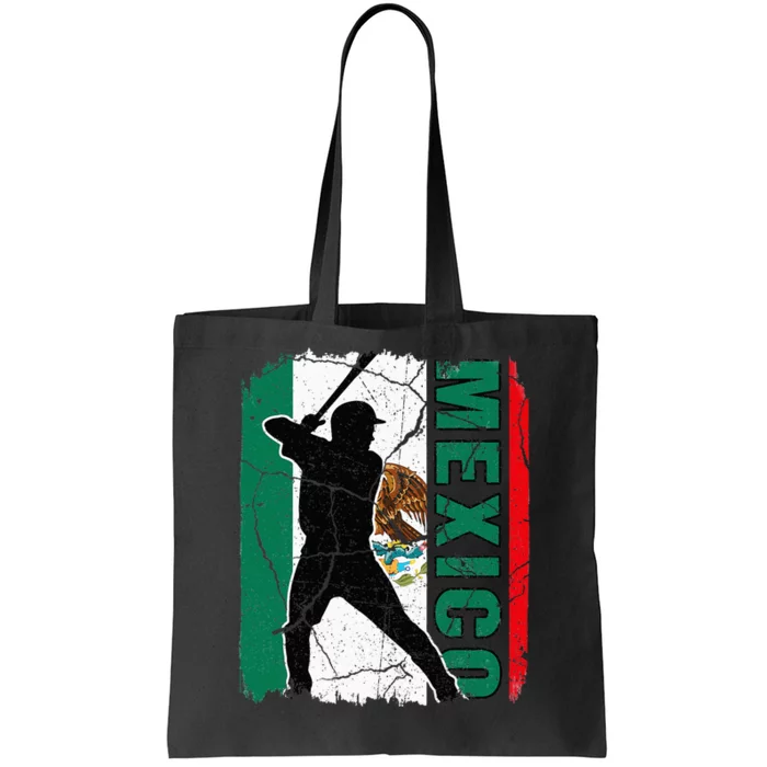 Mexican Baseball Player Mexico Flag Baseball Fans Tote Bag