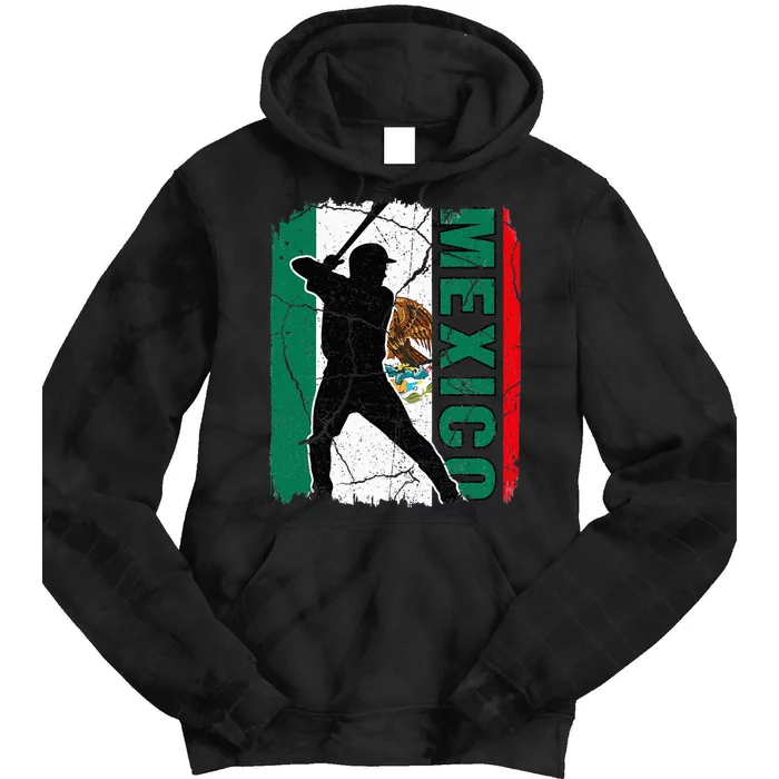 Mexican Baseball Player Mexico Flag Baseball Fans Tie Dye Hoodie