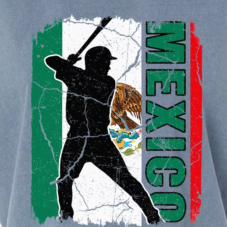 Mexican Baseball Player Mexico Flag Baseball Fans Garment-Dyed Women's Muscle Tee