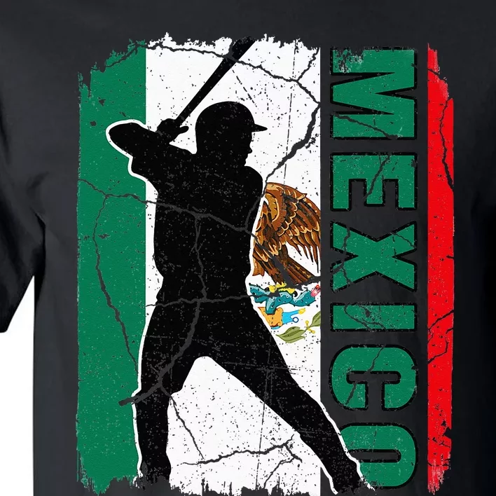 Mexican Baseball Player Mexico Flag Baseball Fans Tall T-Shirt