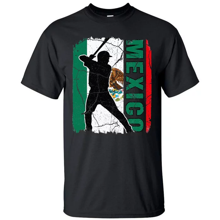 Mexican Baseball Player Mexico Flag Baseball Fans Tall T-Shirt