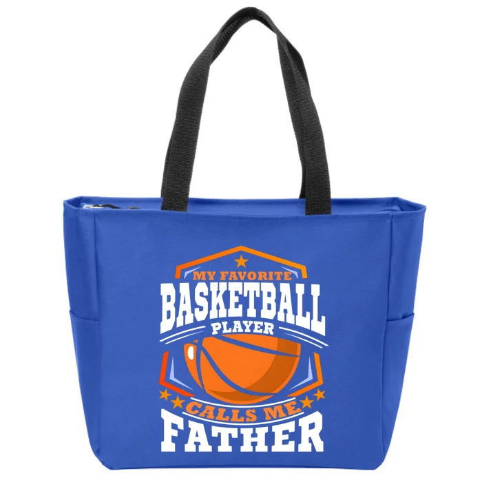 My Basketball Player Calls Me Father Gift Zip Tote Bag