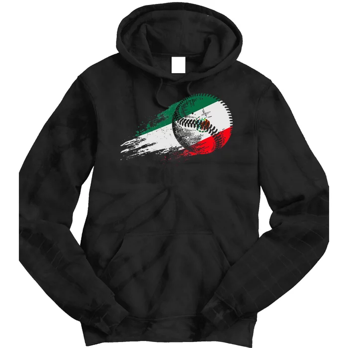 Mexican Baseball Player Mexico Flag Baseball Lover Tie Dye Hoodie