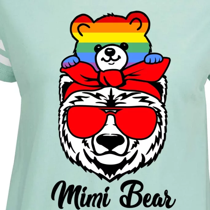 Mimi Bear Proud Mimi Rainbow Flag Lgbt Pride Mothers Day Meaningful Gift Enza Ladies Jersey Football T-Shirt