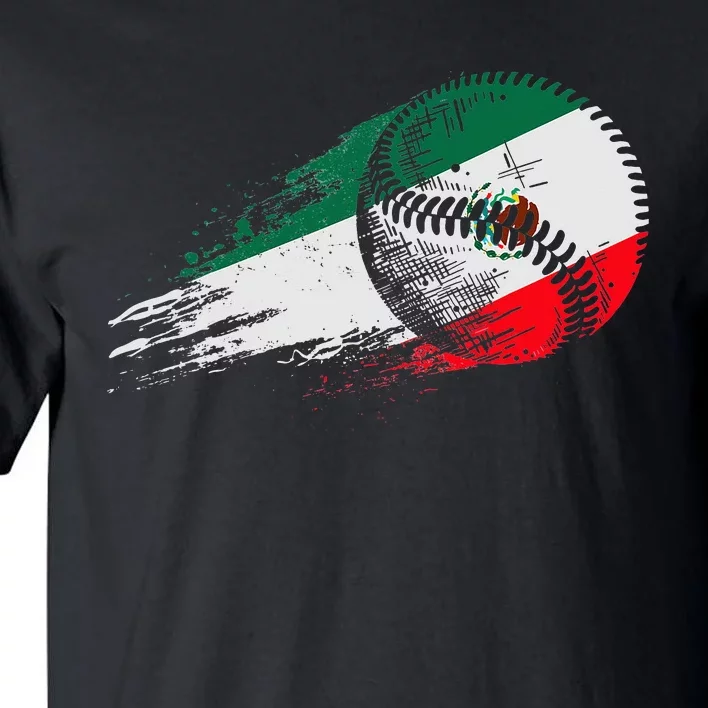 Mexican Baseball Player Mexico Flag Baseball Lover Tall T-Shirt