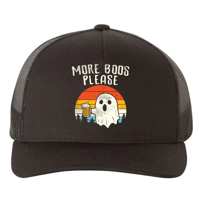 More Boos Please Ghost Beer Retro Halloween Funny Drinking Yupoong Adult 5-Panel Trucker Hat