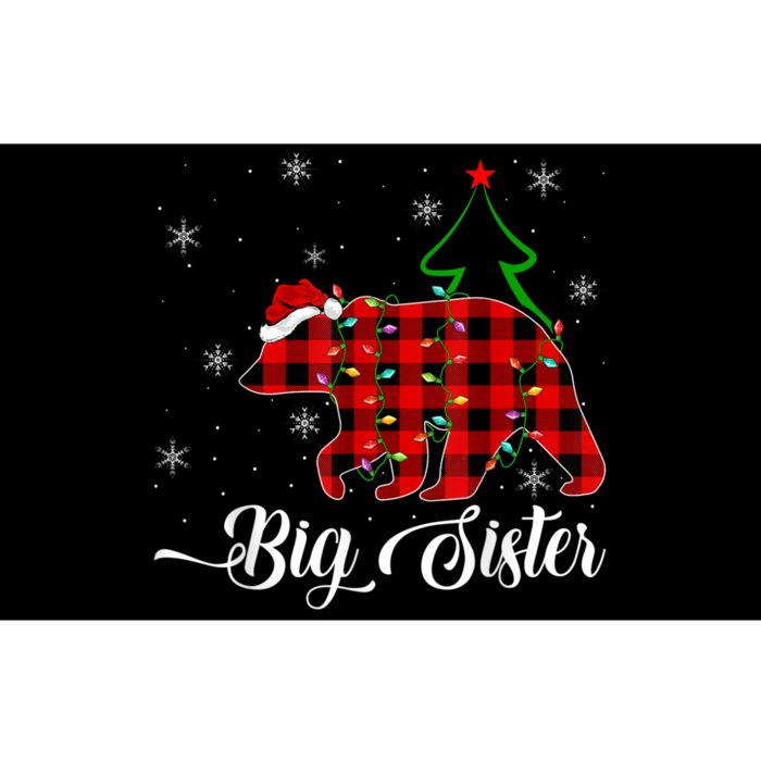 Matching Buffalo Plaid Christmas BigSister Bear Pajama Bumper Sticker