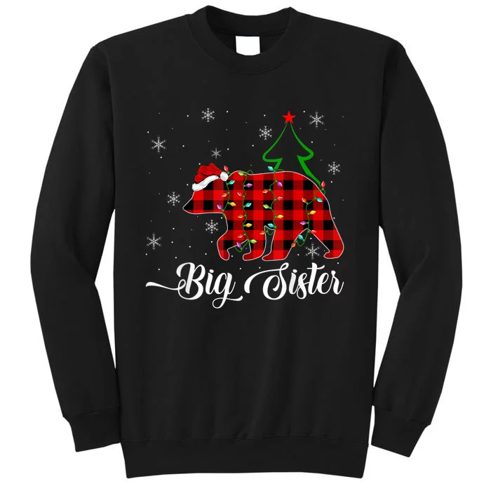 Matching Buffalo Plaid Christmas BigSister Bear Pajama Tall Sweatshirt