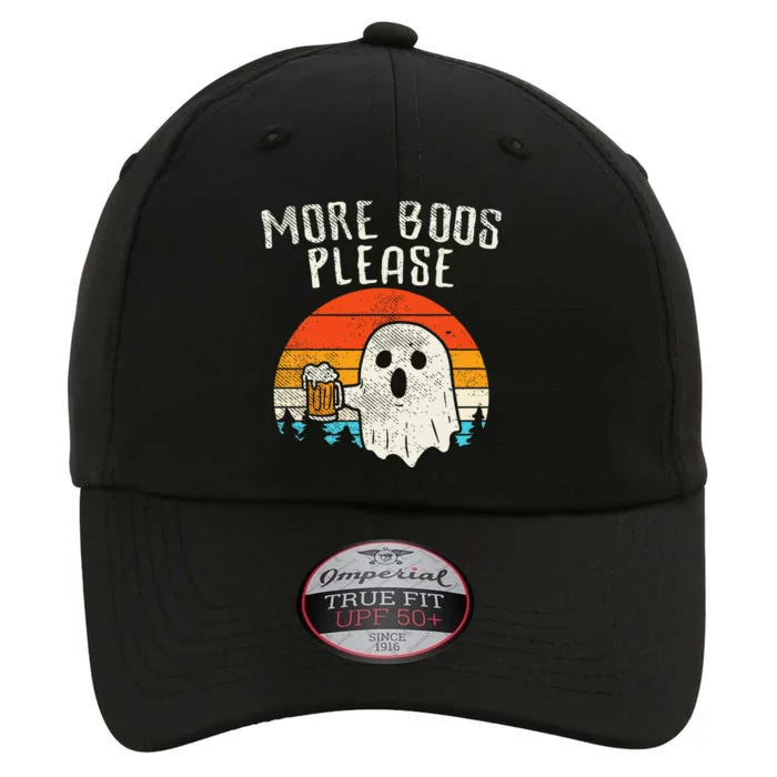 More Boos Please Ghost Beer Retro Halloween Drinking The Original Performance Cap