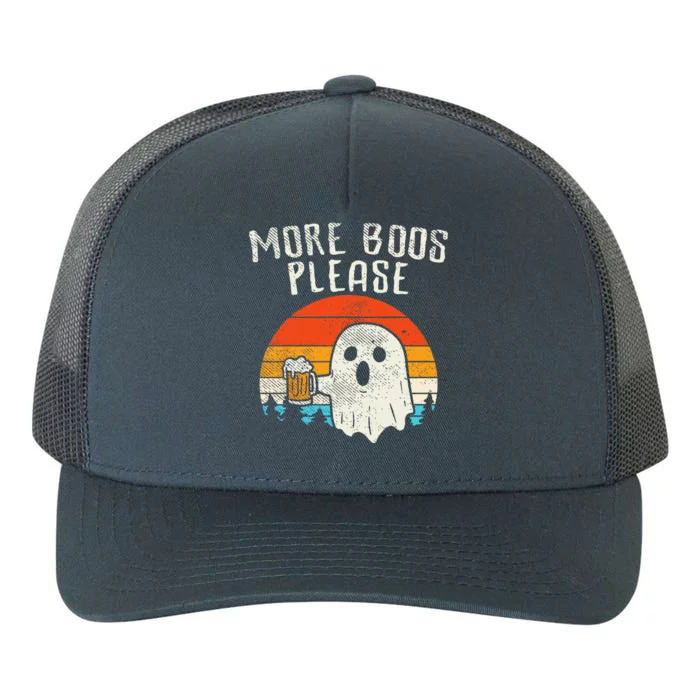 More Boos Please Ghost Beer Retro Halloween Drinking Yupoong Adult 5-Panel Trucker Hat