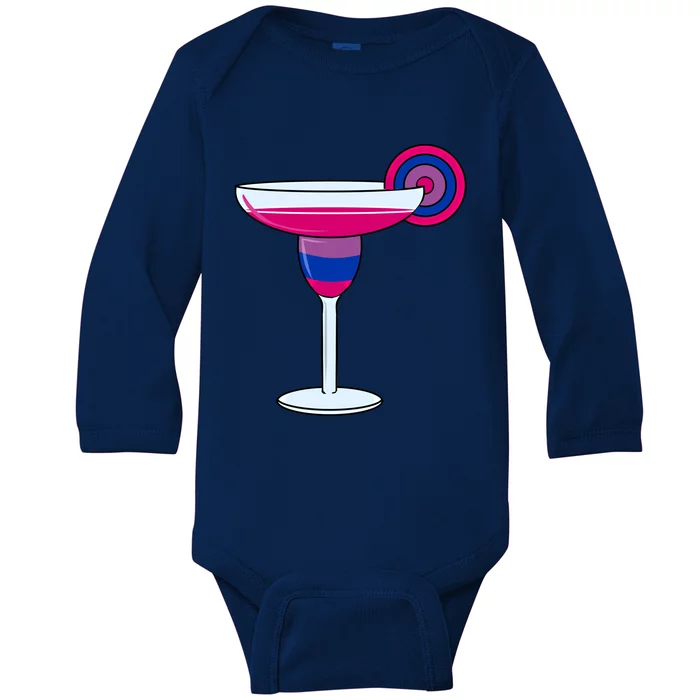 Margarita Bisexual Pride Cute Gift Baby Long Sleeve Bodysuit