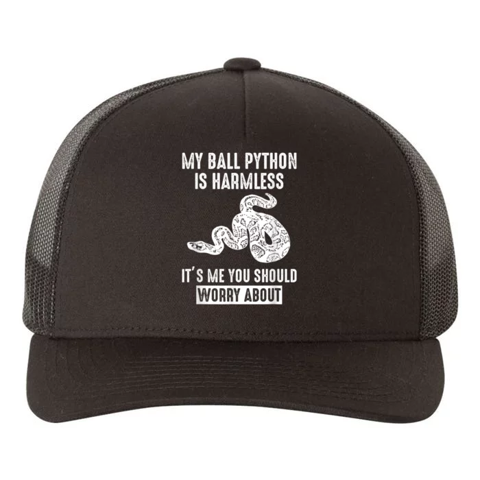 My Ball Python Is Harmless Snake Lover Gifts For Kids Men Yupoong Adult 5-Panel Trucker Hat