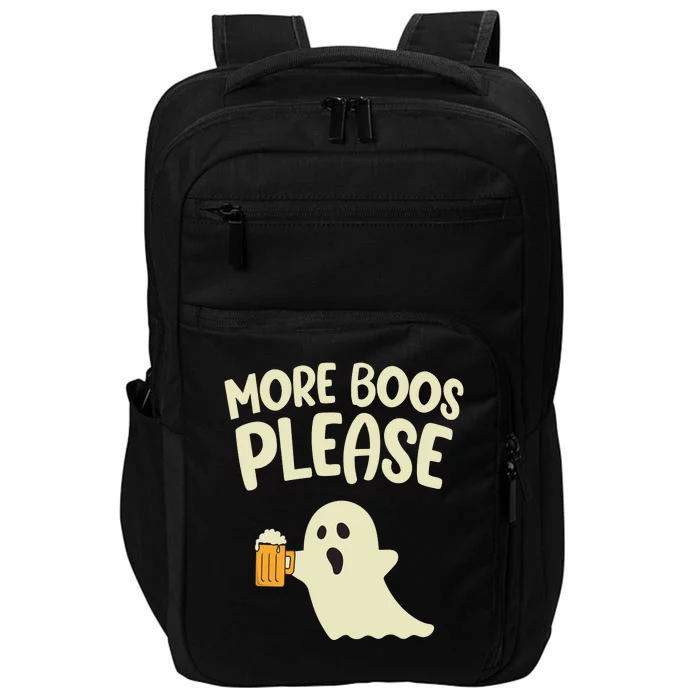 More Boos Please Cute Funny Halloween Ghost Party Impact Tech Backpack