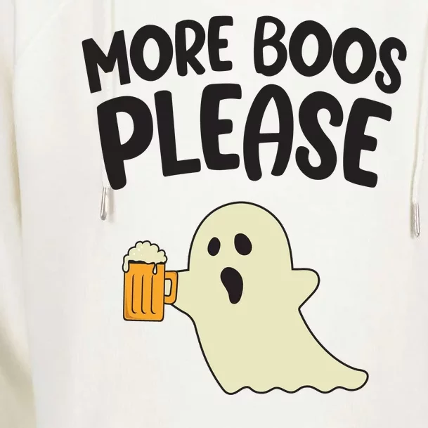 More Boos Please Cute Funny Halloween Ghost Party Womens Funnel Neck Pullover Hood