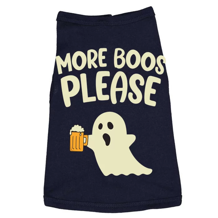 More Boos Please Cute Funny Halloween Ghost Party Doggie Tank